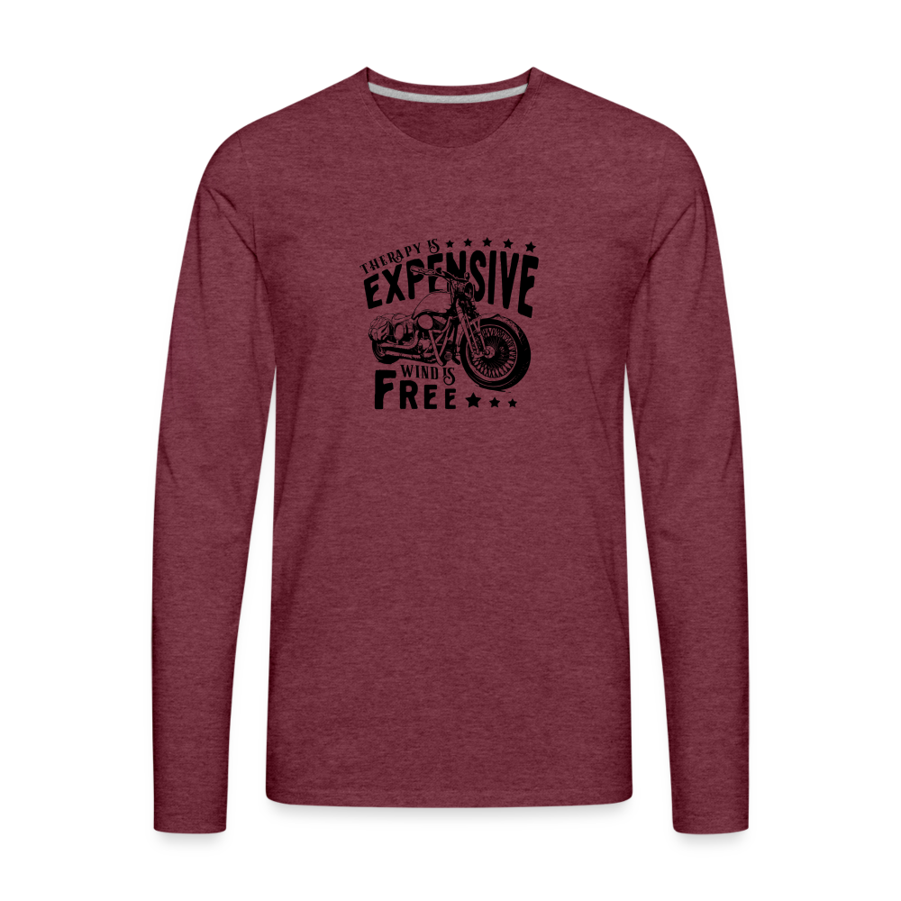 Therapy Premium Long Sleeve T-Shirt - heather burgundy