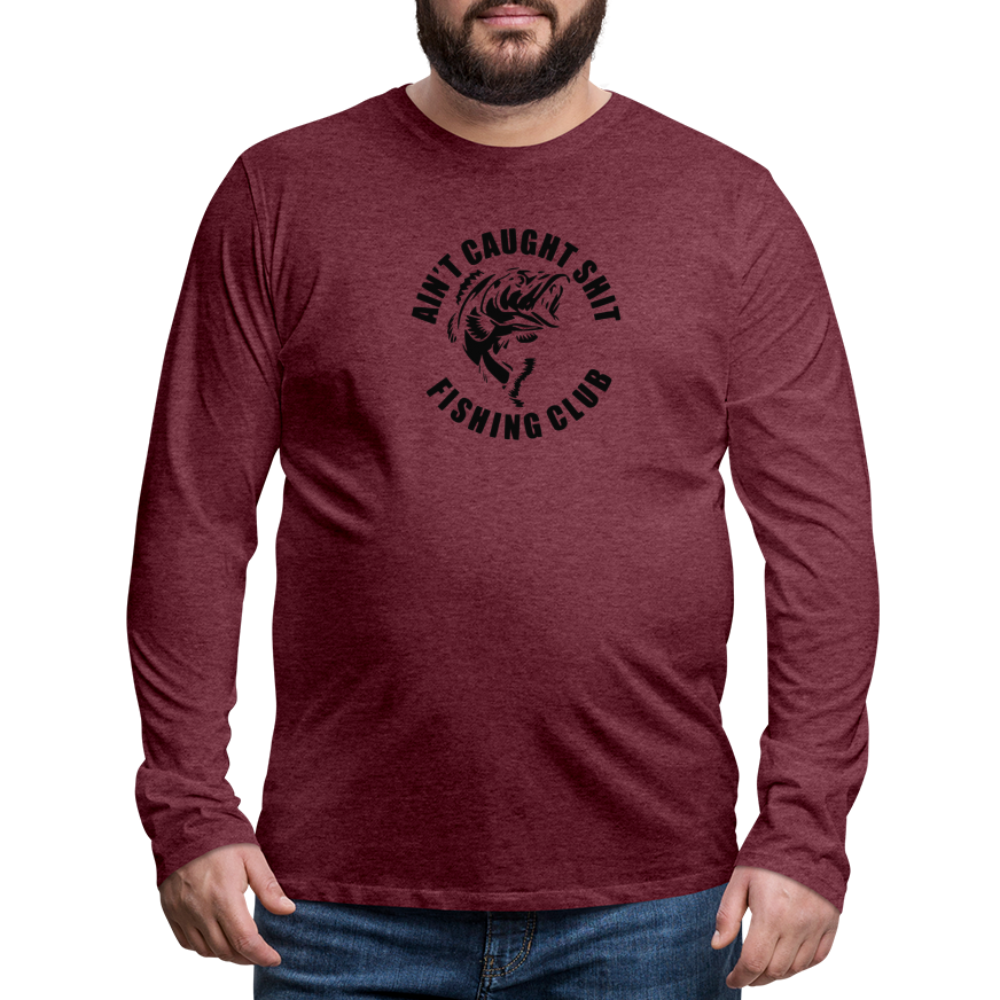 No Fish Premium Long Sleeve T-Shirt - heather burgundy