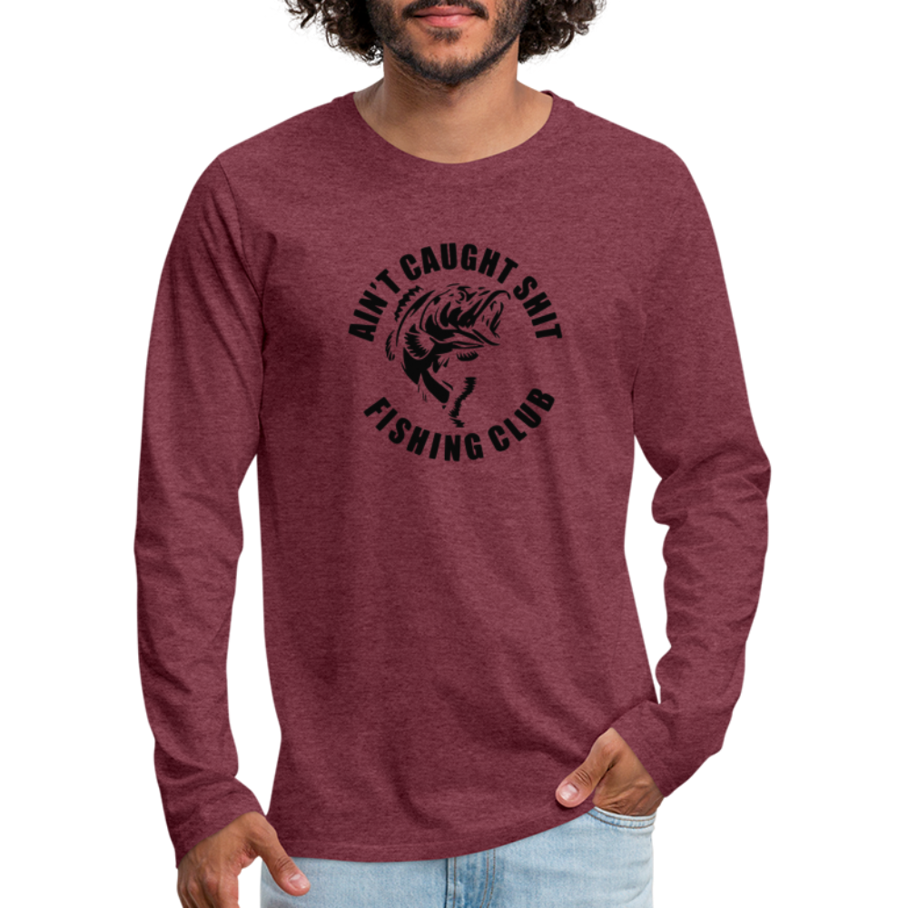 No Fish Premium Long Sleeve T-Shirt - heather burgundy