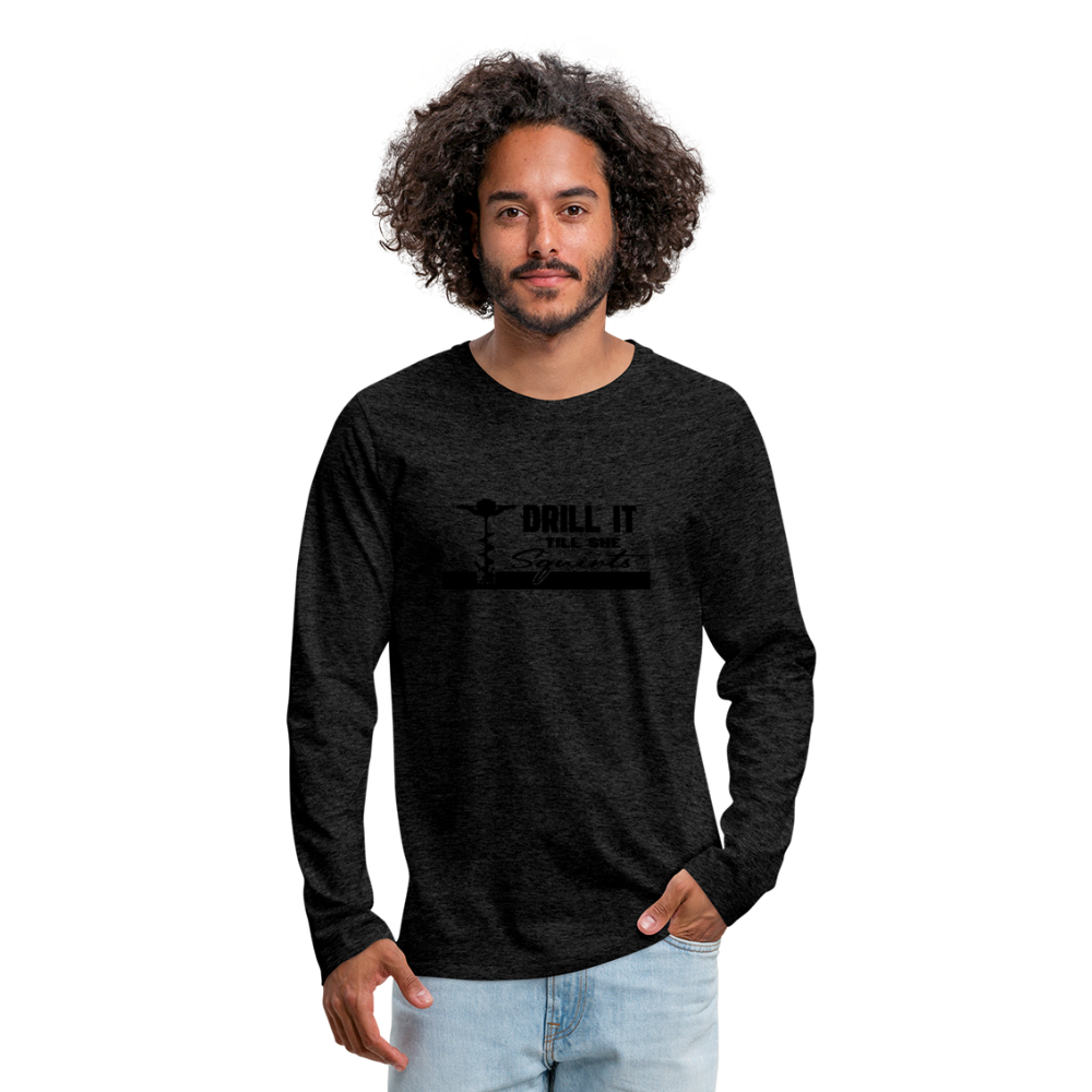 Drill Premium Long Sleeve T-Shirt - charcoal grey