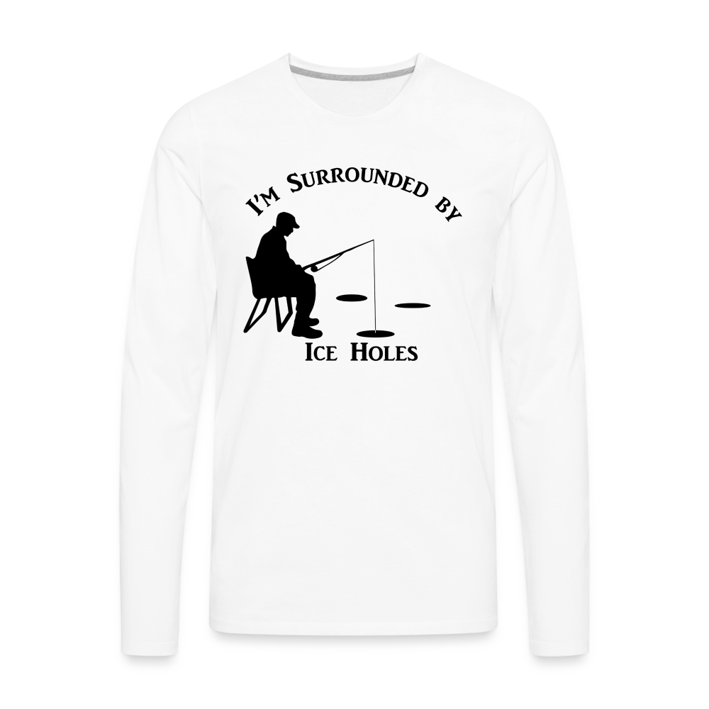 Ice Hole Premium Long Sleeve T-Shirt - white