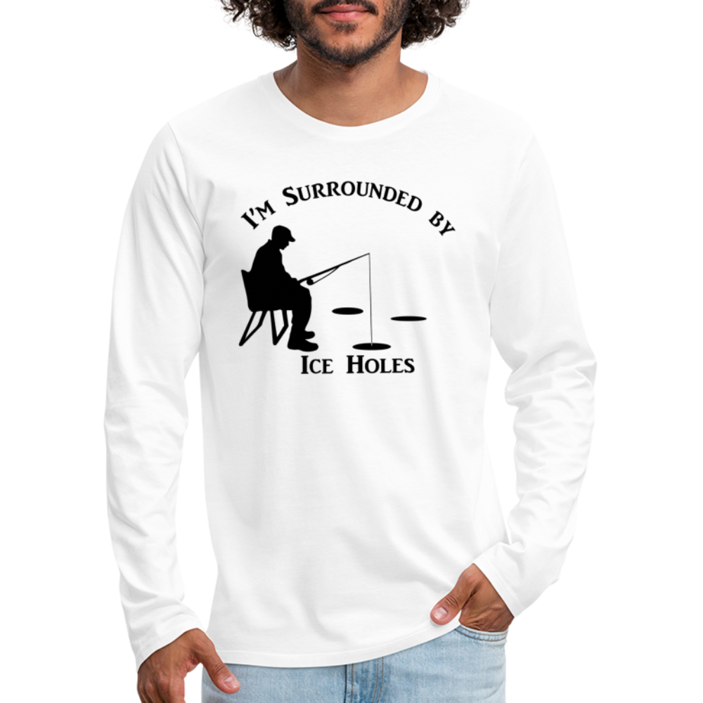 Ice Hole Premium Long Sleeve T-Shirt - white