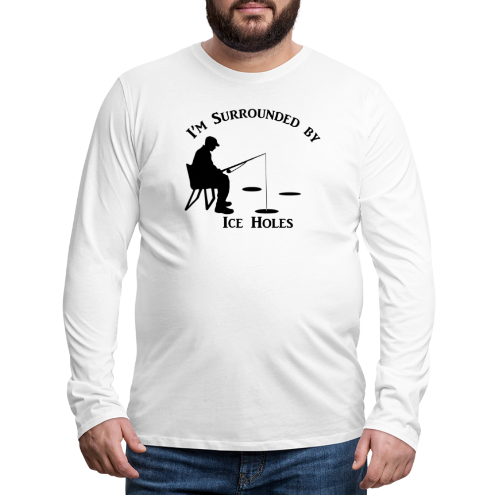 Ice Hole Premium Long Sleeve T-Shirt - white