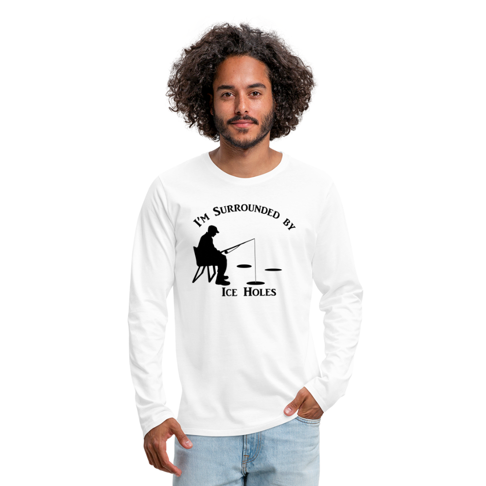 Ice Hole Premium Long Sleeve T-Shirt - white