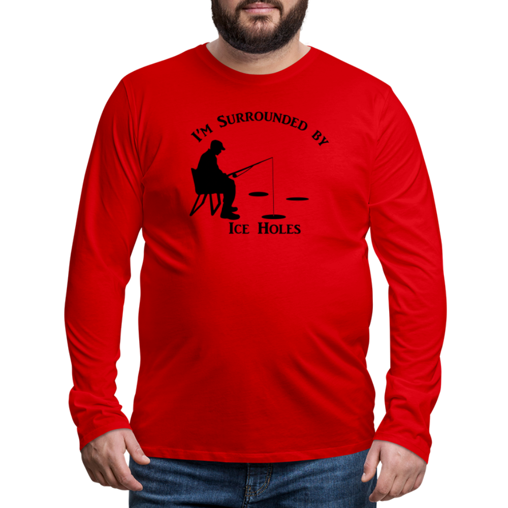 Ice Hole Premium Long Sleeve T-Shirt - red