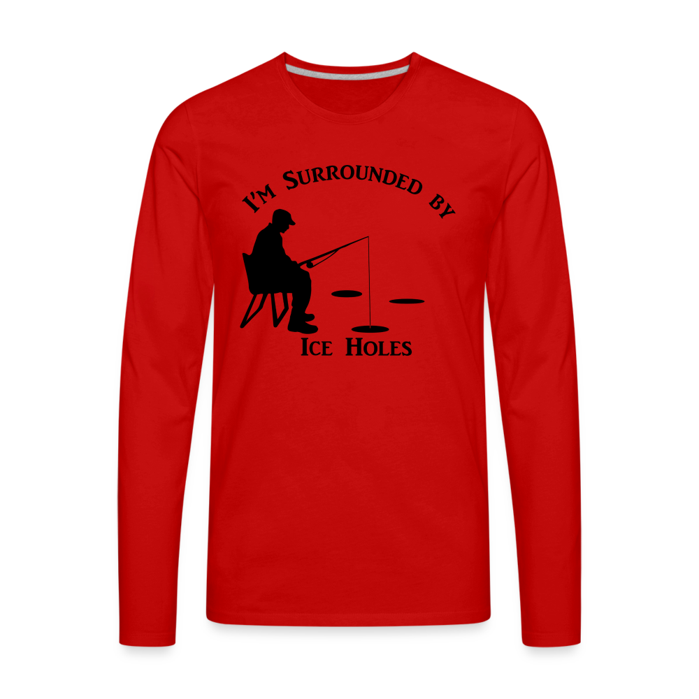 Ice Hole Premium Long Sleeve T-Shirt - red