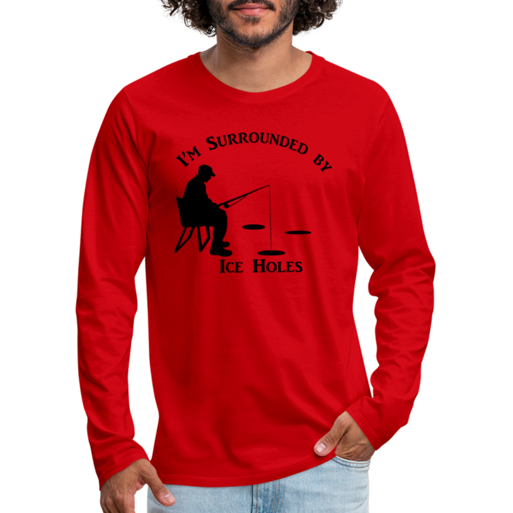 Ice Hole Premium Long Sleeve T-Shirt - red