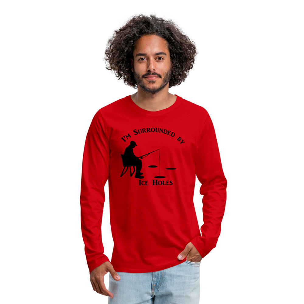 Ice Hole Premium Long Sleeve T-Shirt - red