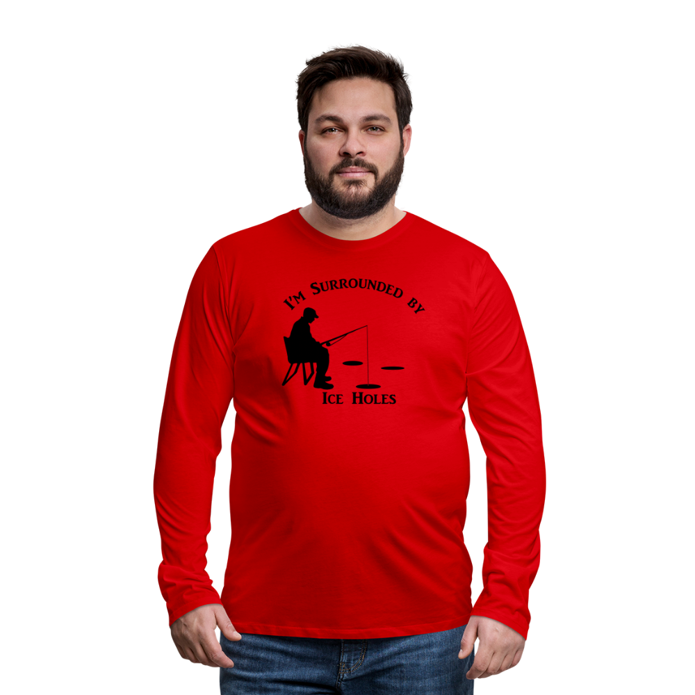 Ice Hole Premium Long Sleeve T-Shirt - red