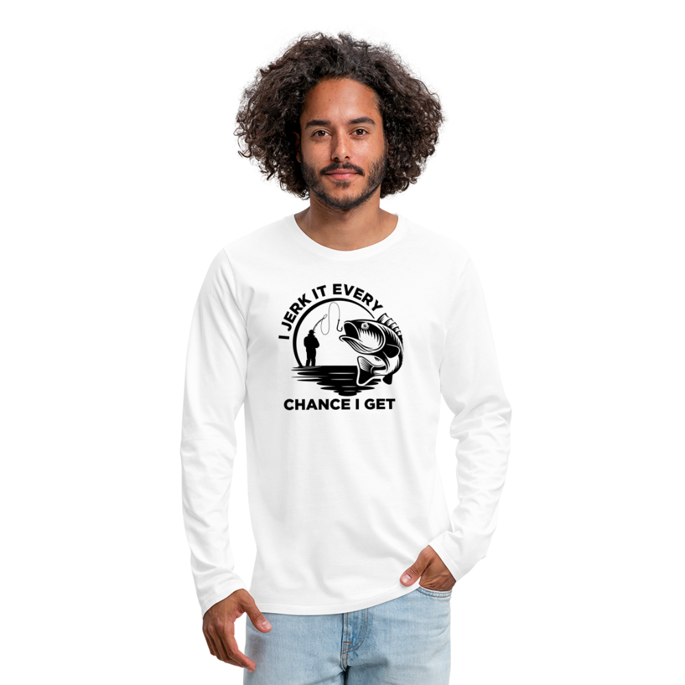 Jerk It Premium Long Sleeve T-Shirt - white