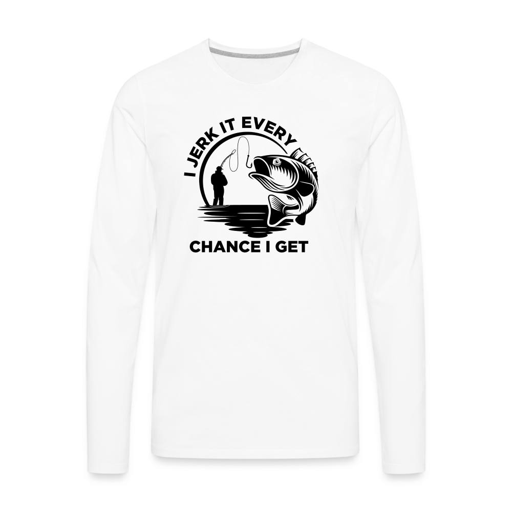 Jerk It Premium Long Sleeve T-Shirt - white