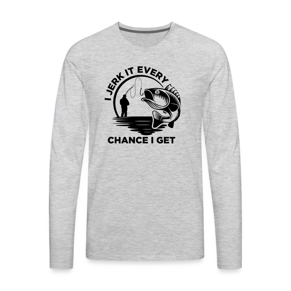 Jerk It Premium Long Sleeve T-Shirt - heather gray