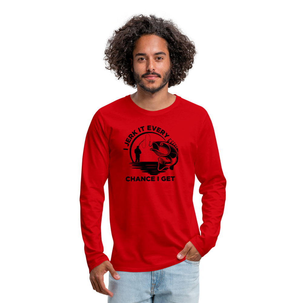 Jerk It Premium Long Sleeve T-Shirt - red