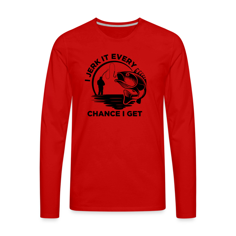 Jerk It Premium Long Sleeve T-Shirt - red