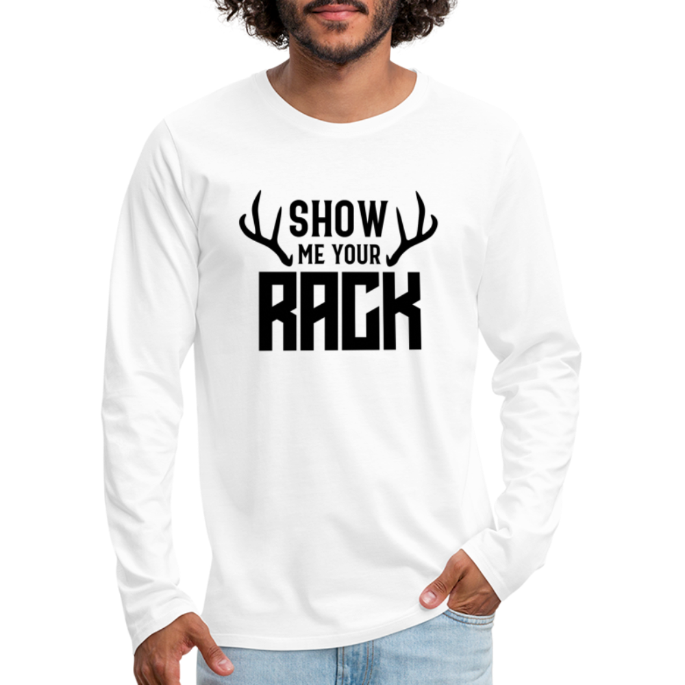 The Rack Premium Long Sleeve T-Shirt - white