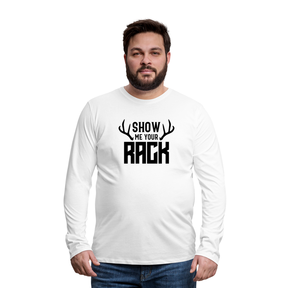 The Rack Premium Long Sleeve T-Shirt - white