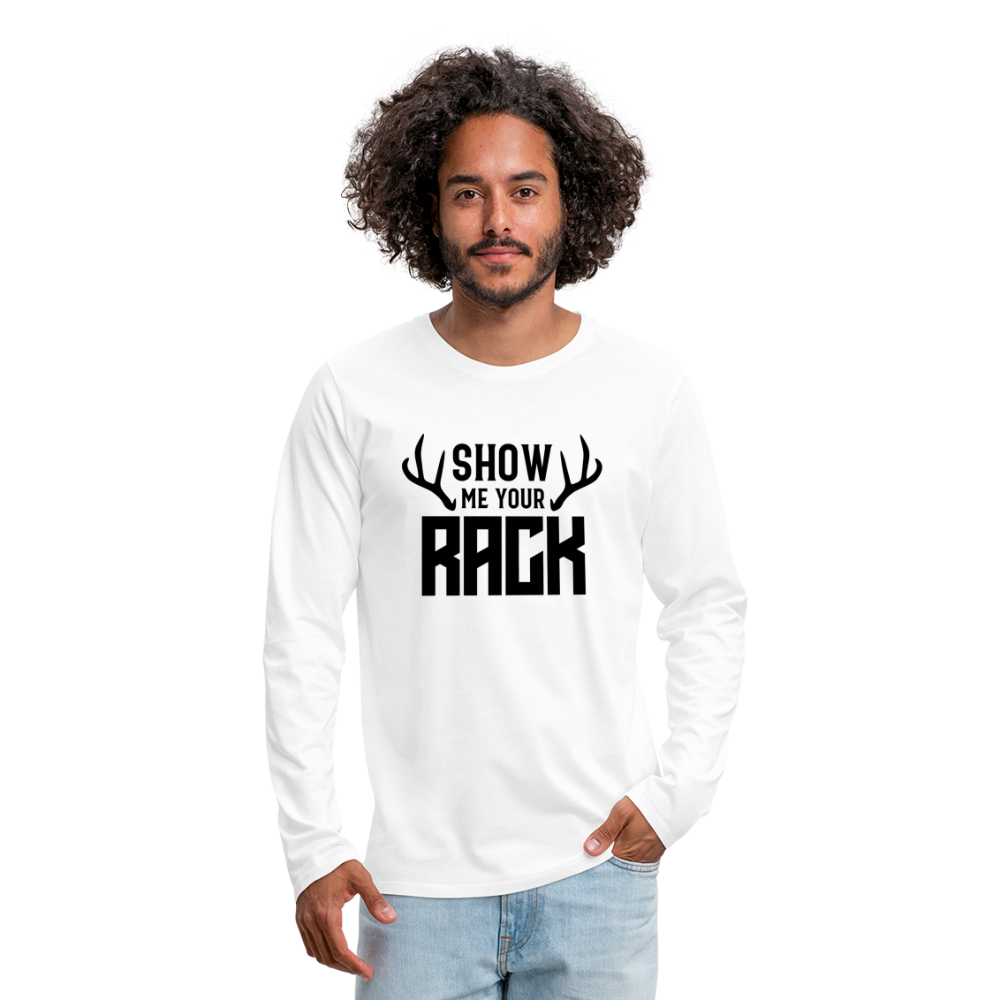 The Rack Premium Long Sleeve T-Shirt - white