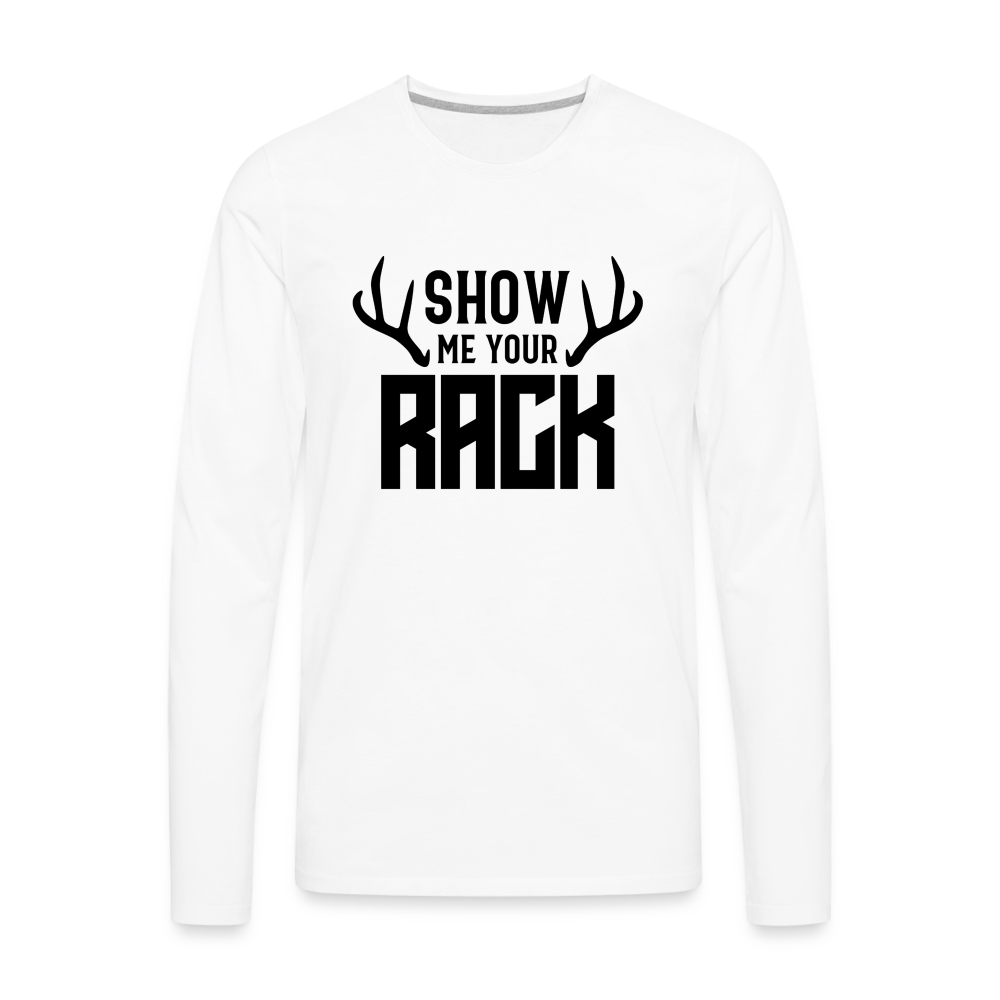 The Rack Premium Long Sleeve T-Shirt - white