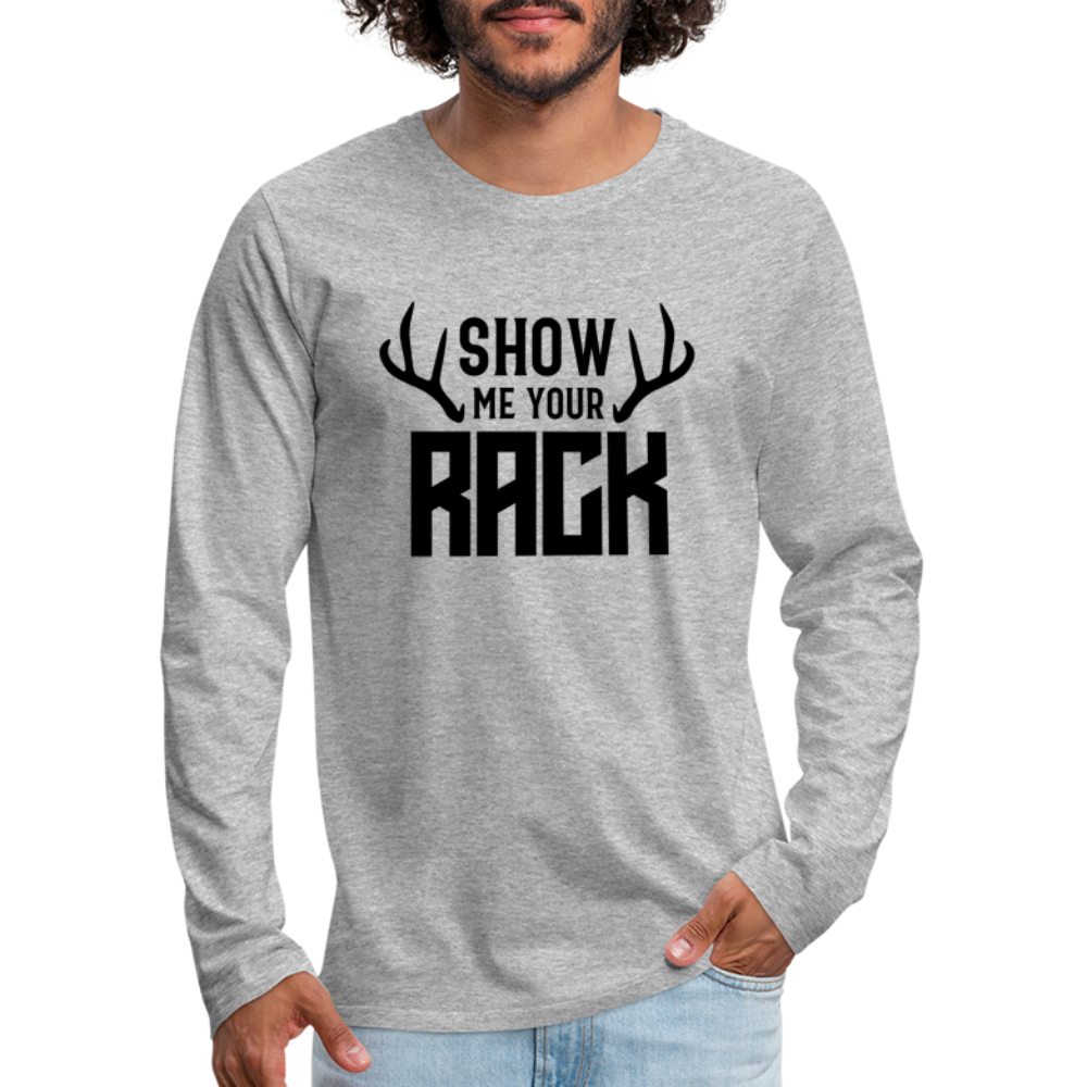 The Rack Premium Long Sleeve T-Shirt - heather gray