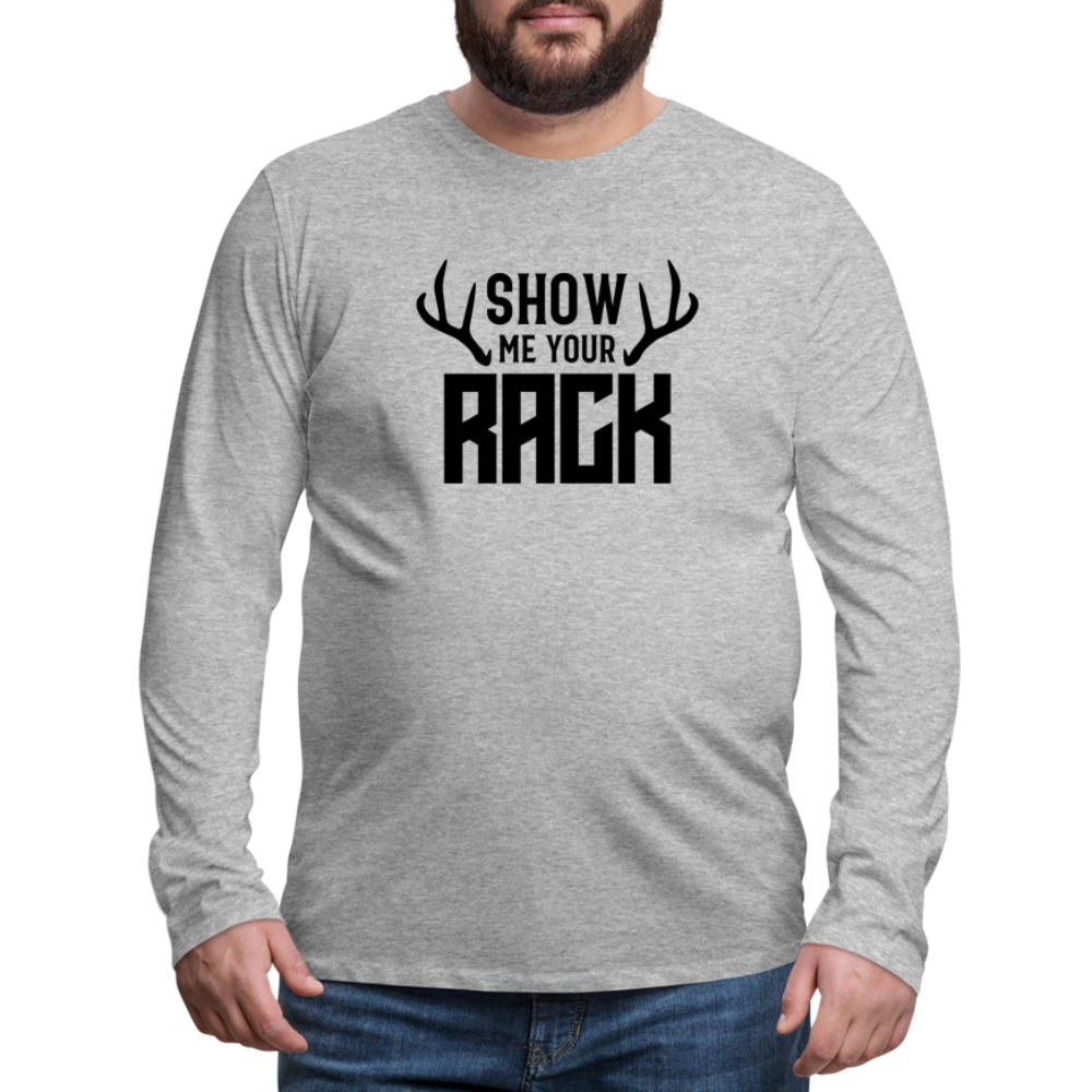 The Rack Premium Long Sleeve T-Shirt - heather gray