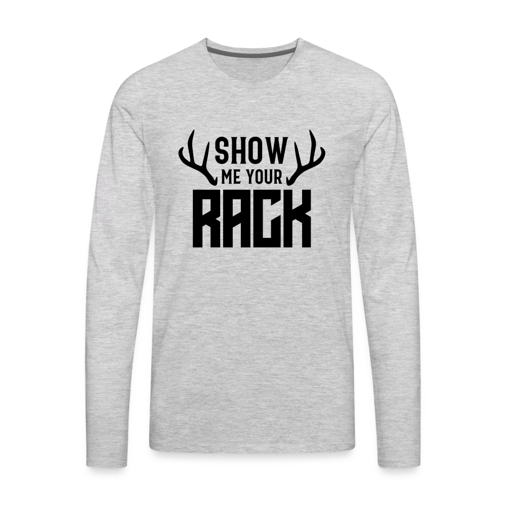 The Rack Premium Long Sleeve T-Shirt - heather gray