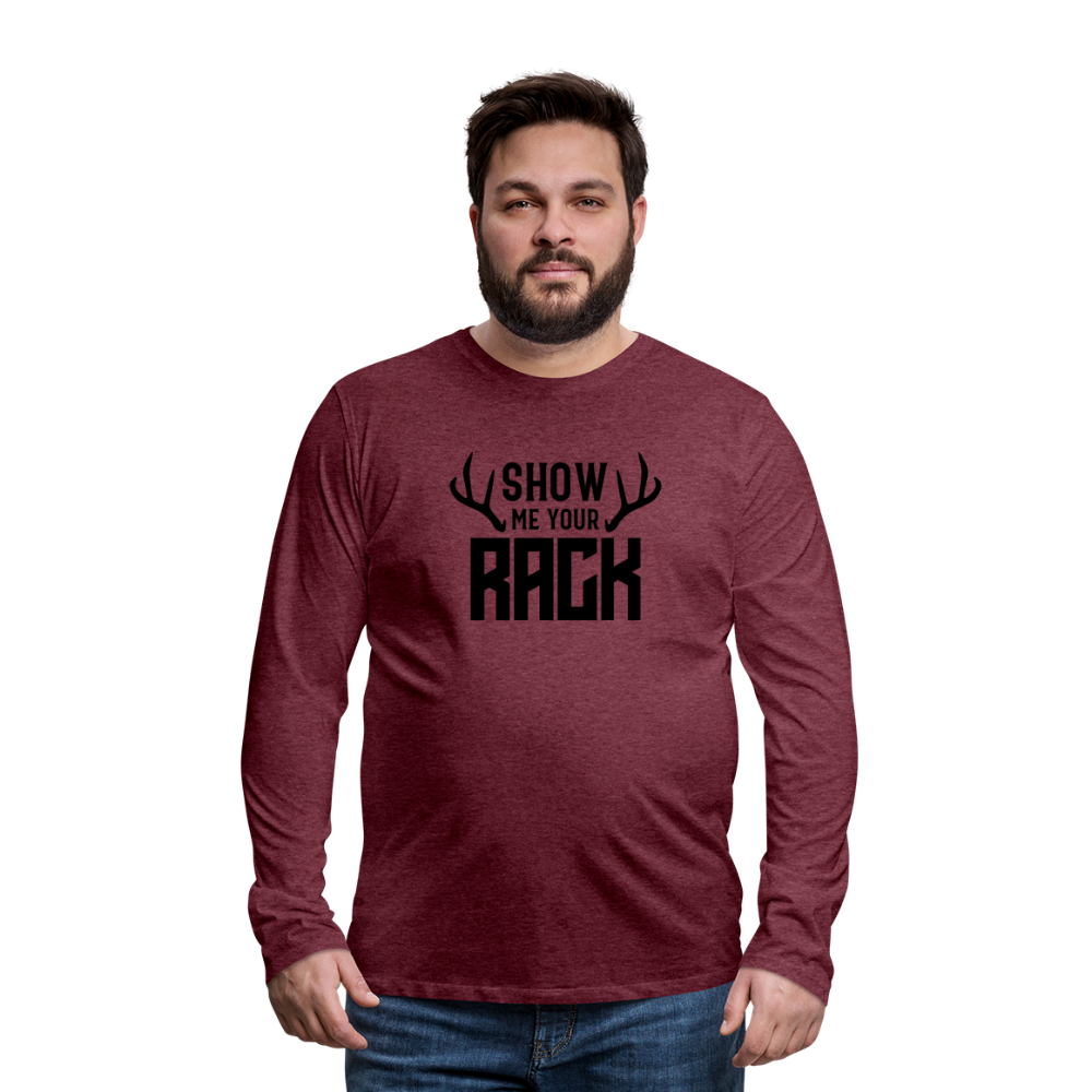 The Rack Premium Long Sleeve T-Shirt - heather burgundy