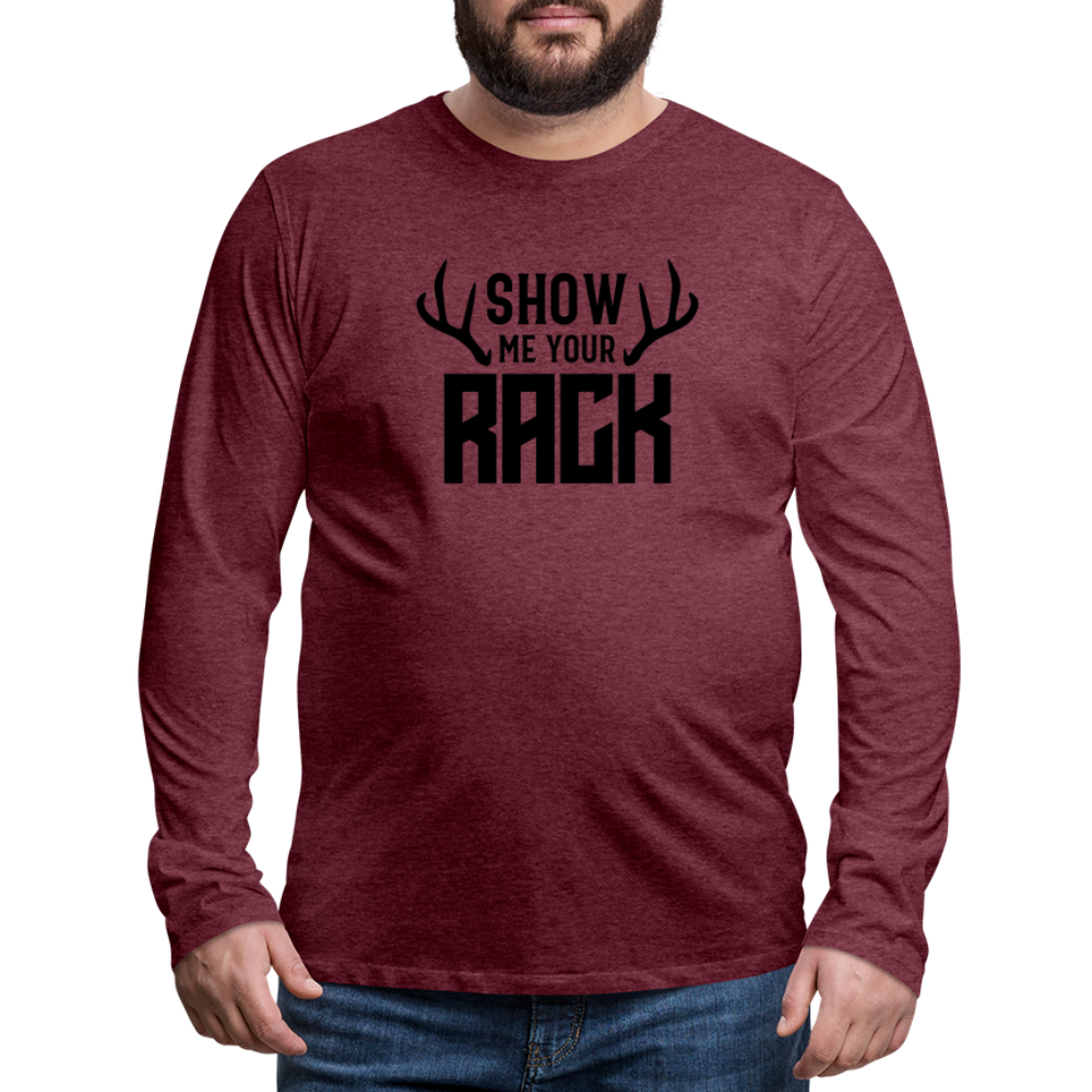 The Rack Premium Long Sleeve T-Shirt - heather burgundy