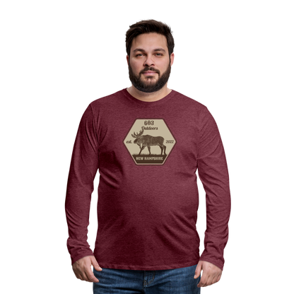 Classy Moose Premium Long Sleeve T-Shirt - heather burgundy