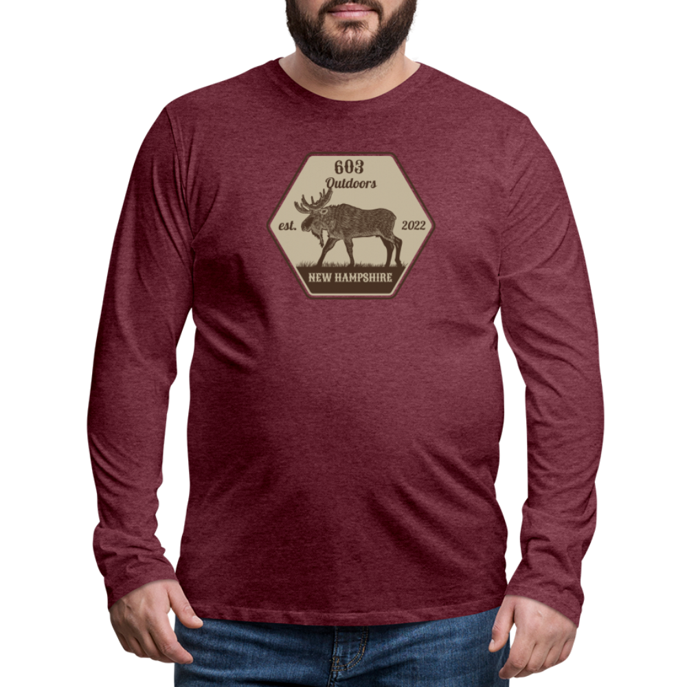 Classy Moose Premium Long Sleeve T-Shirt - heather burgundy