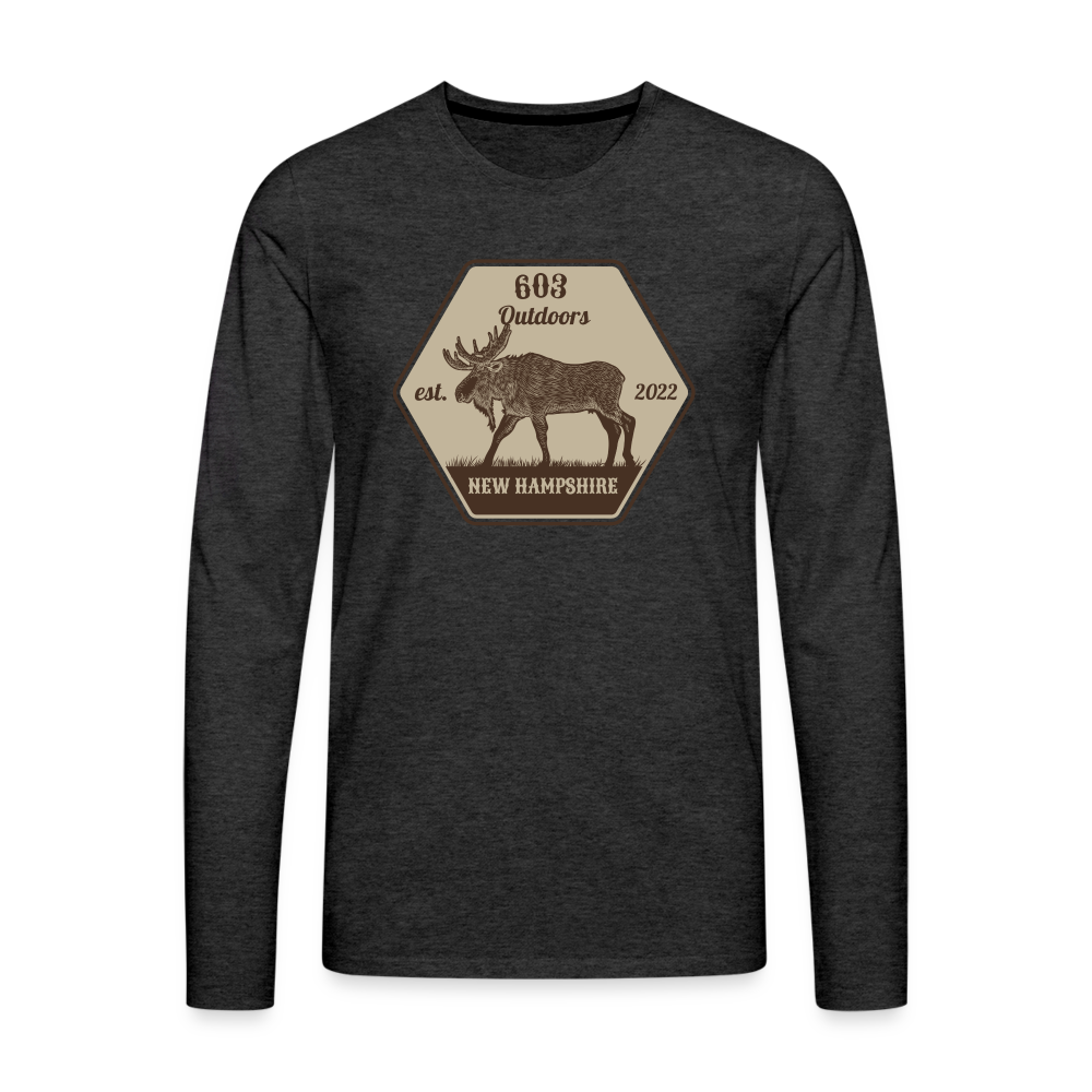 Classy Moose Premium Long Sleeve T-Shirt - charcoal grey