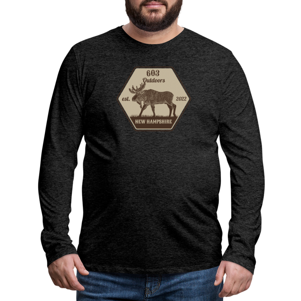 Classy Moose Premium Long Sleeve T-Shirt - charcoal grey