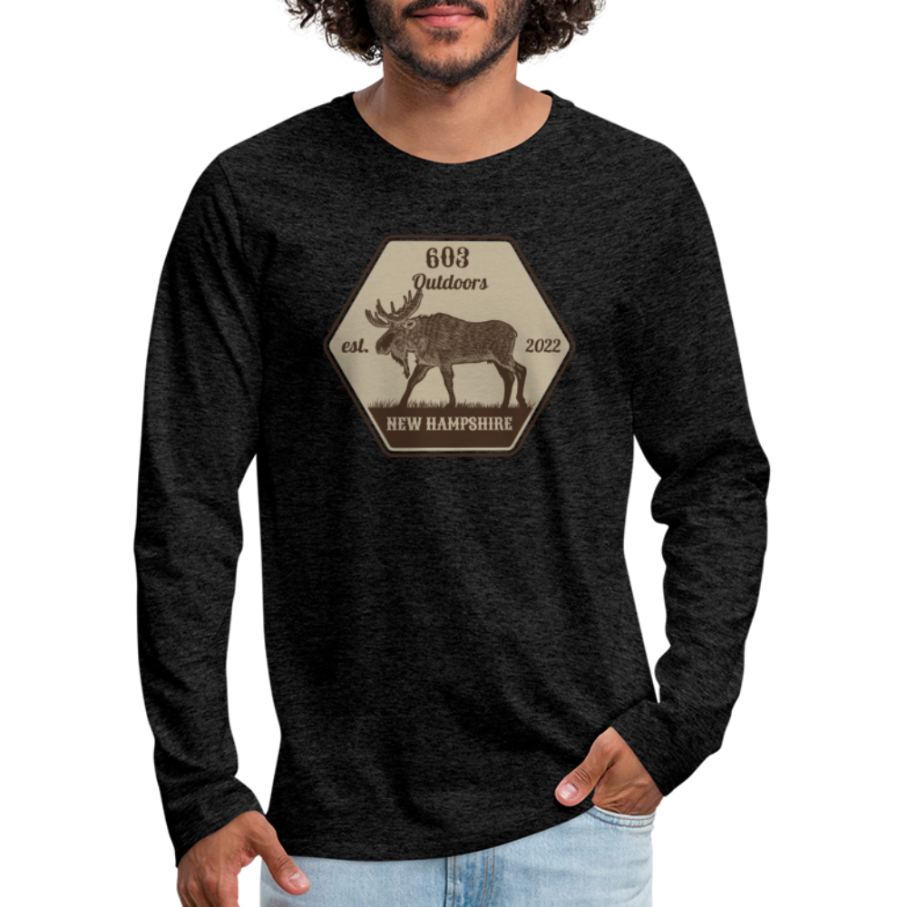 Classy Moose Premium Long Sleeve T-Shirt - charcoal grey