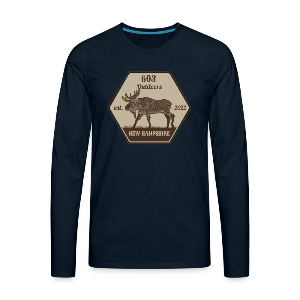 Classy Moose Premium Long Sleeve T-Shirt - deep navy