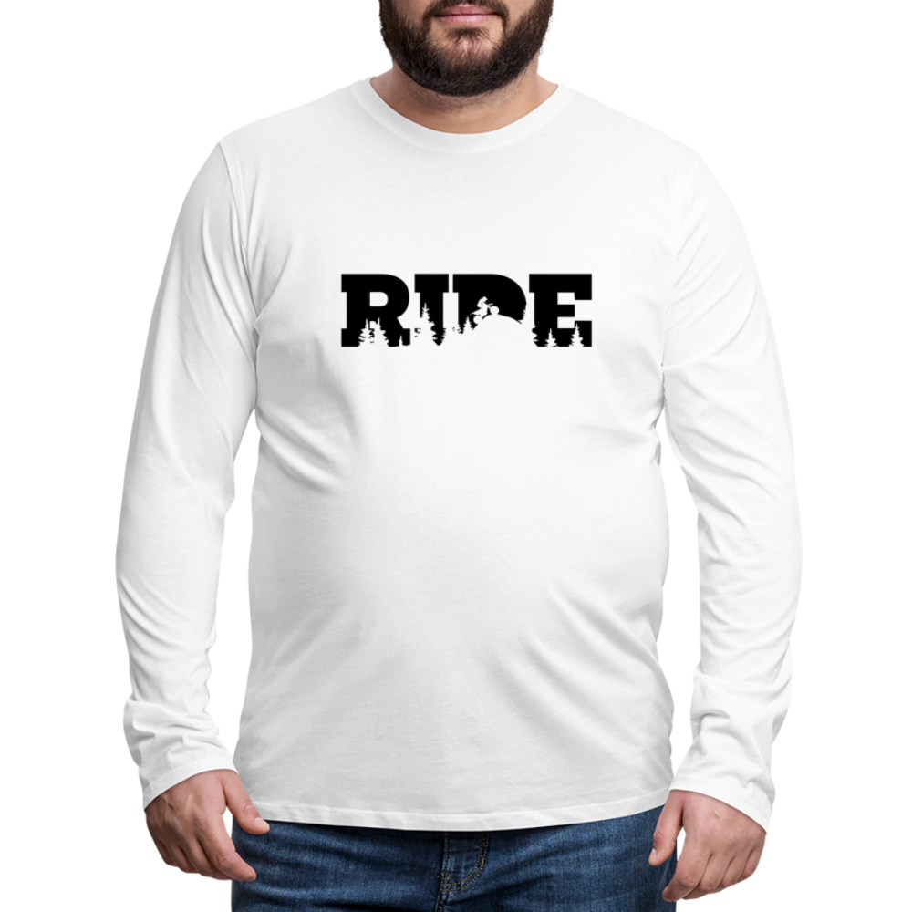 Ride Dirtbikes Premium Long Sleeve T-Shirt - white