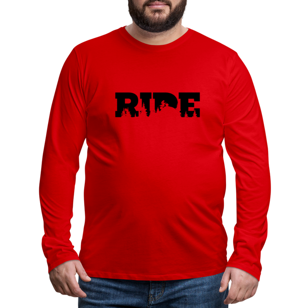 Ride Dirtbikes Premium Long Sleeve T-Shirt - red