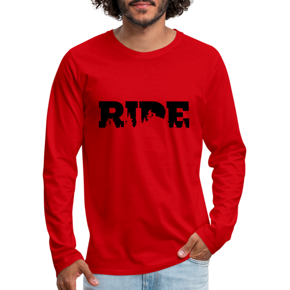 Ride Dirtbikes Premium Long Sleeve T-Shirt - red