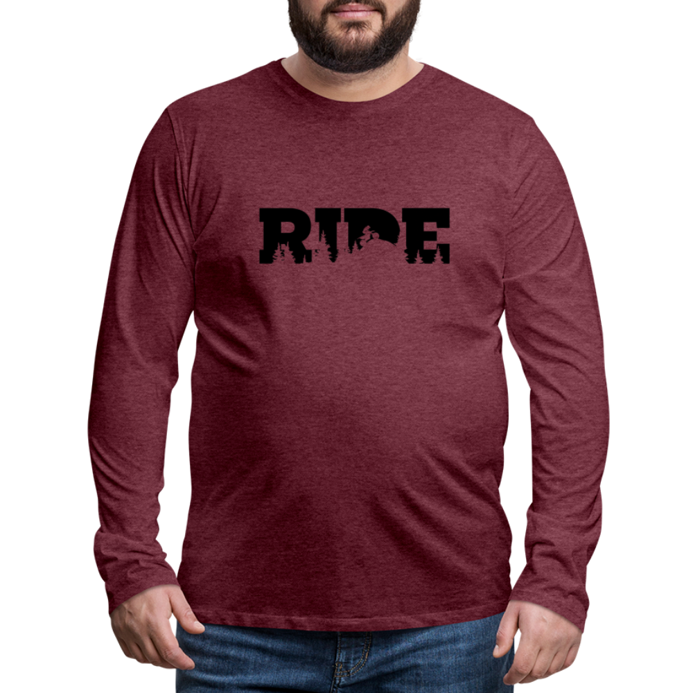 Ride Dirtbikes Premium Long Sleeve T-Shirt - heather burgundy