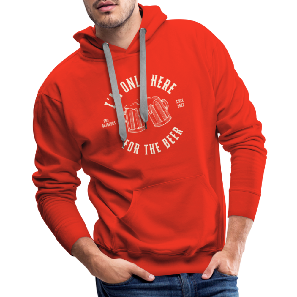 I'M ONLY HERE FOR THE BEER Premium Hoodie - red