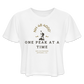 Women's One Peak at a Time Cropped T-Shirt - white