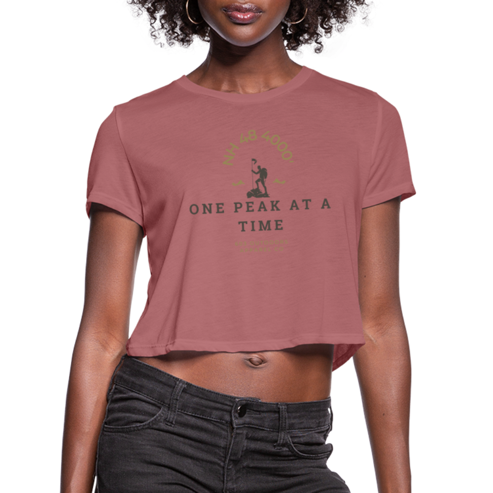 Women's One Peak at a Time Cropped T-Shirt - mauve