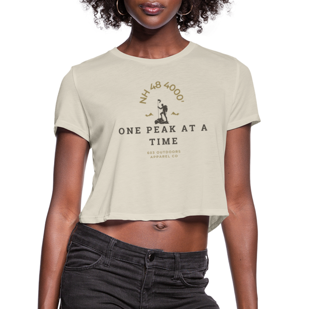 Women's One Peak at a Time Cropped T-Shirt - dust