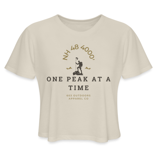 Women's One Peak at a Time Cropped T-Shirt - dust