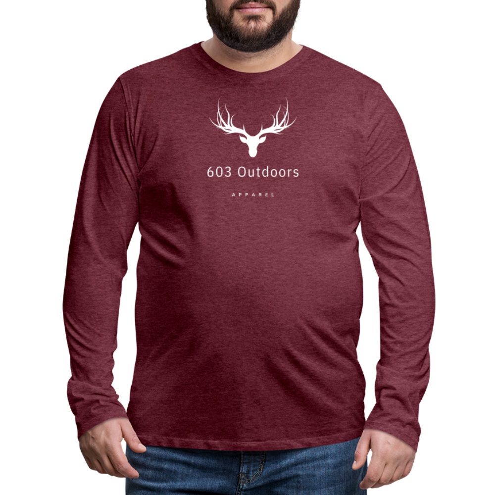 The Buck Premium Long Sleeve T-Shirt - heather burgundy