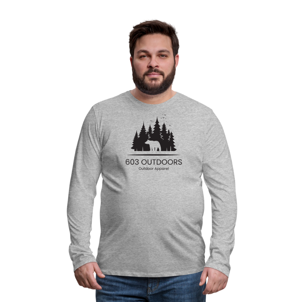 The Bear Premium Long Sleeve T-Shirt - heather gray