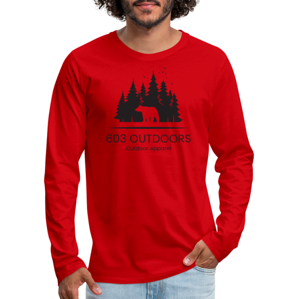 The Bear Premium Long Sleeve T-Shirt - red