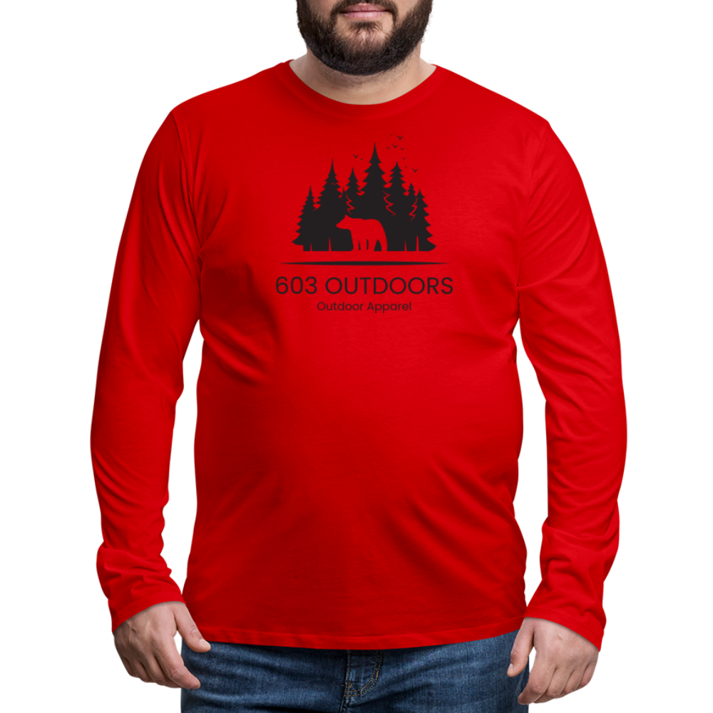 The Bear Premium Long Sleeve T-Shirt - red