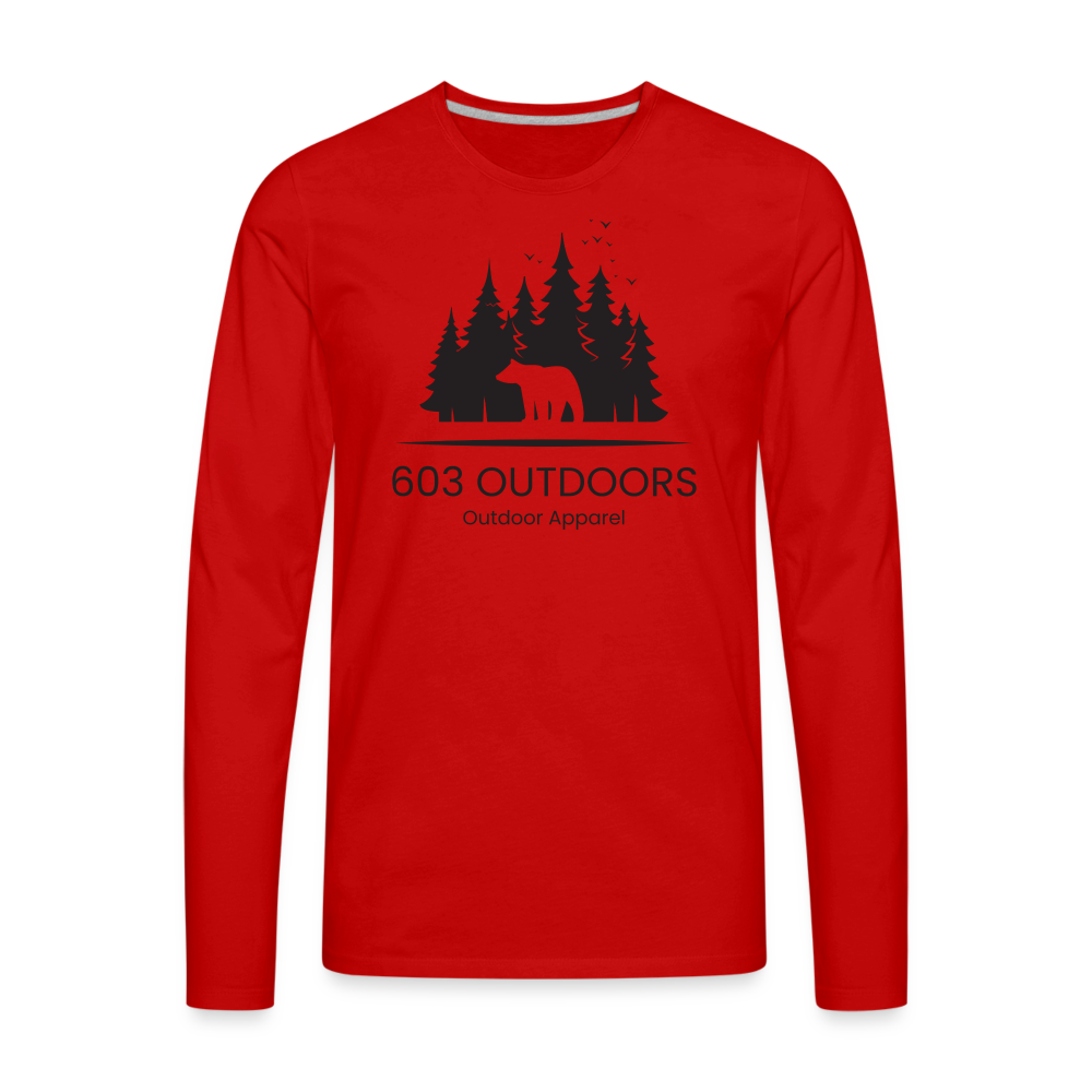 The Bear Premium Long Sleeve T-Shirt - red