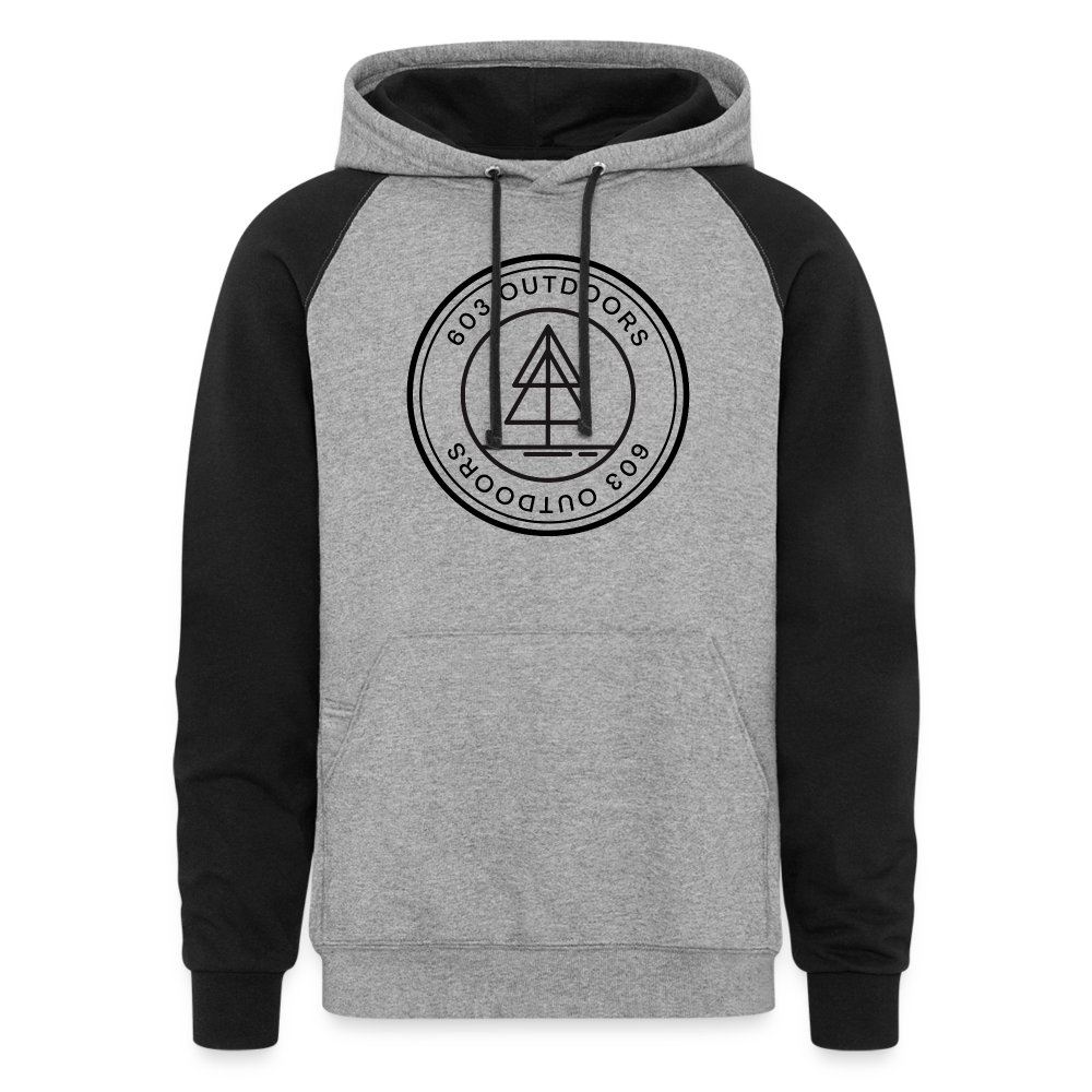 Colorblock Hoodie - heather gray/black