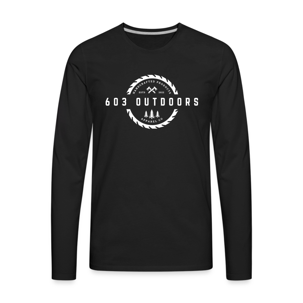 The Logger Premium Long Sleeve T-Shirt White Logo - black