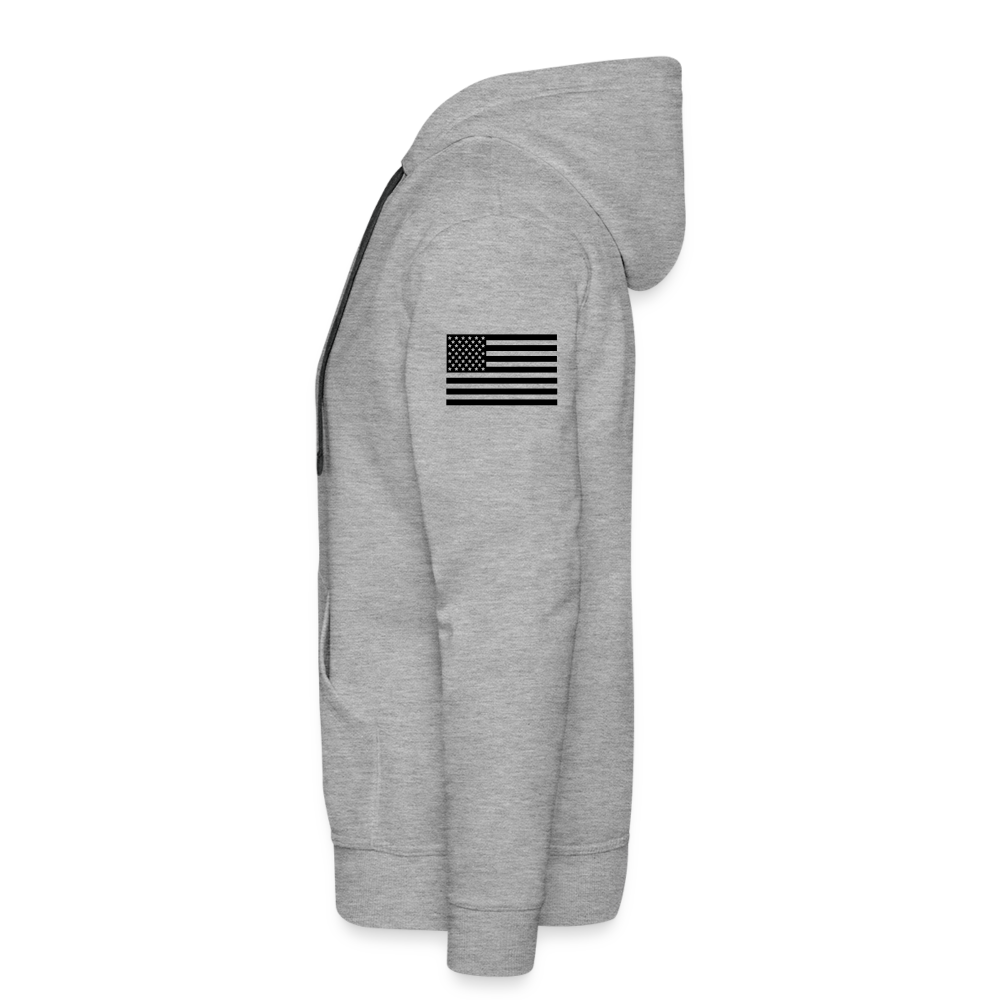 New Hampshire Premium Hoodie w/ Black Logo - heather grey
